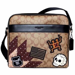 NWT Limited Edition Coach Keith Haring Brown and Black Crossbody Bag